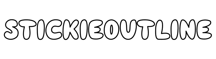 Stickie Outline Font