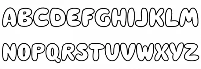 Stickie Outline خط أحرف كبيرة
