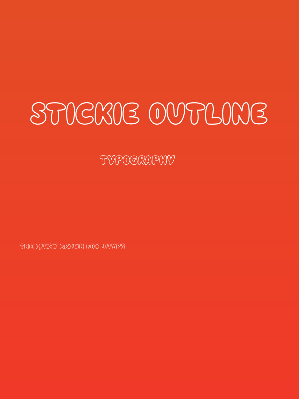 Stickie Outline Poster
