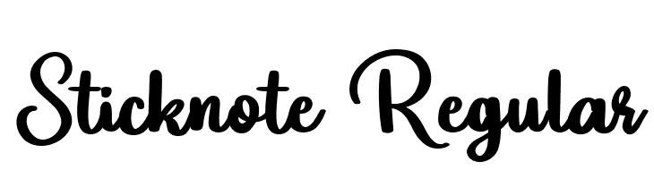 Sticknote Regular  नि: शुल्क फ़ॉन्ट्स डाउनलोड
