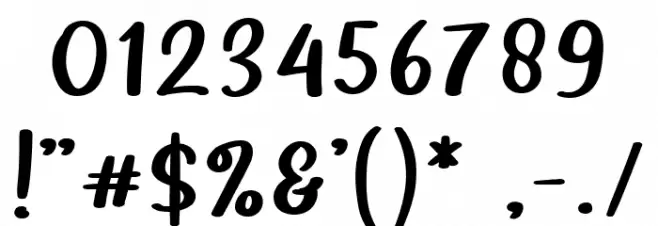 Sticknote Regular Font OTHER CHARS