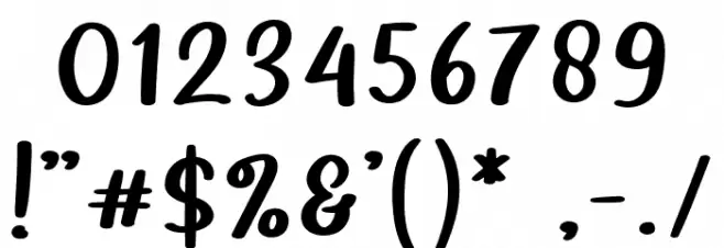 Sticknote-Regular Font OTHER CHARS