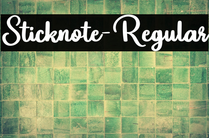 Sticknote-Regular Example 1