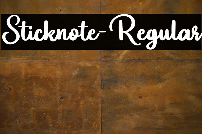 Sticknote-Regular Example 3