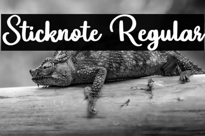 Sticknote Regular Font examples