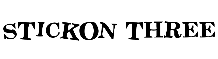 Stickon Three Font