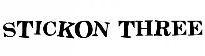 Stickon Three  Fuentes Gratis Descargar