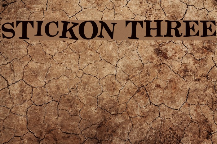 Stickon Three Font examples