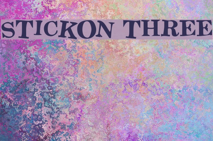 Stickon Three Font examples