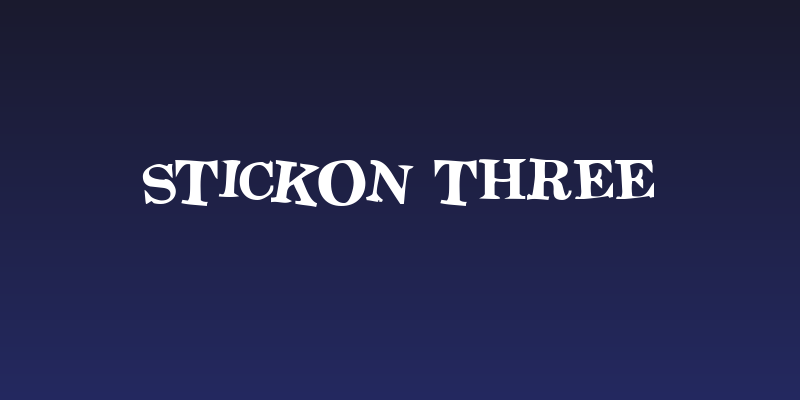 Stickon Three Social Header