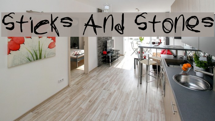 Sticks And Stones Fonte examples