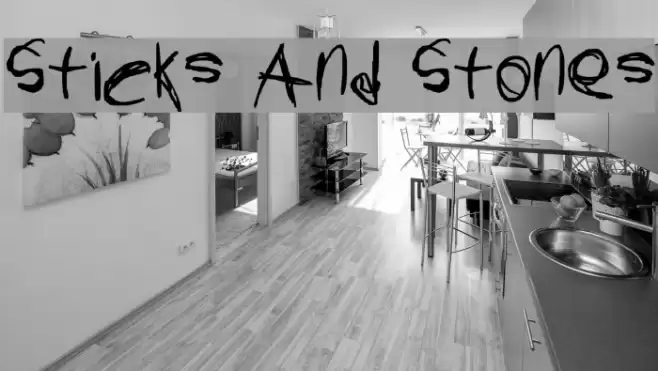 Sticks And Stones Font examples