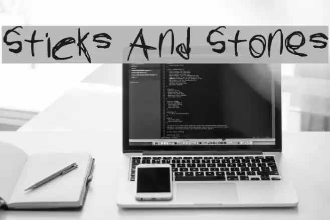 Sticks And Stones Font examples