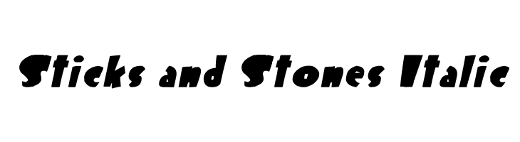Sticks and Stones Italic  les polices de caractères gratuit tlcharger