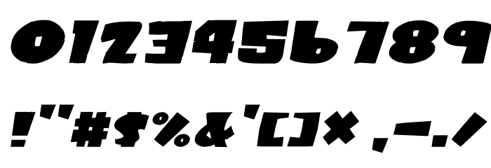 Sticks and Stones Italic Font OTHER CHARS