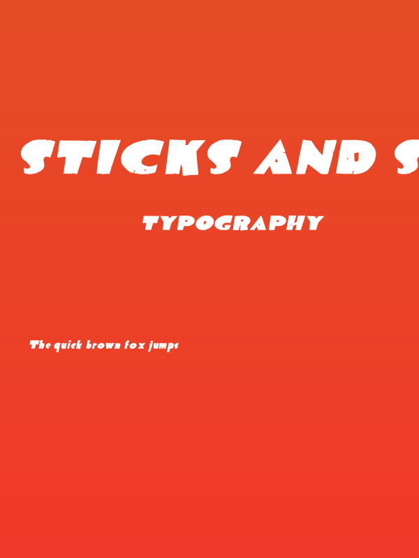 Sticks and Stones Italic Poster