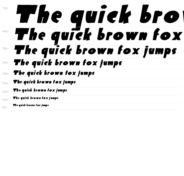 Sticks and Stones Italic Waterfall