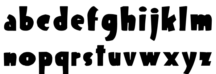 Sticks and Stones Font LOWERCASE