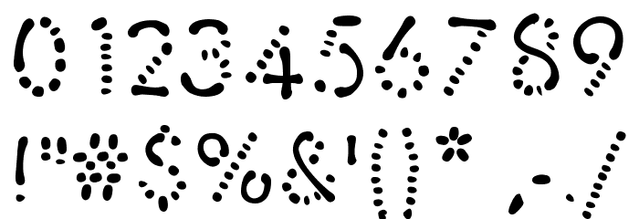 Sticks and spots Font OTHER CHARS