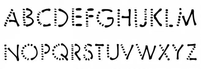 Sticks and spots 字体 大写