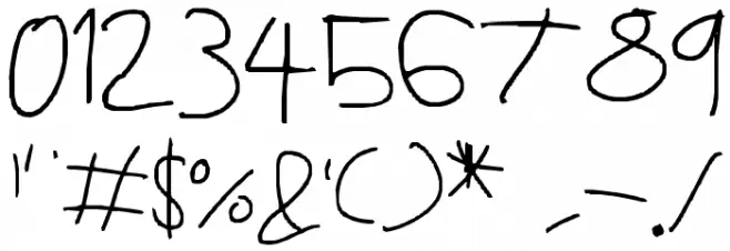 Sticks Font OTHER CHARS