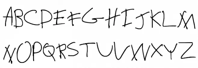 Sticks Schriftart Groß