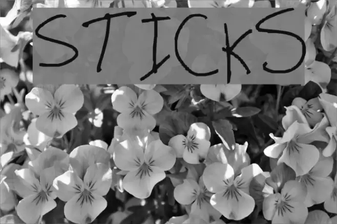 Sticks Font examples