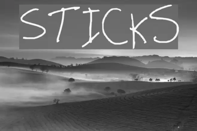 Sticks Font examples