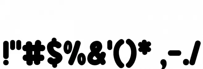 Stickup Шрифта ДРУГИЕ символов