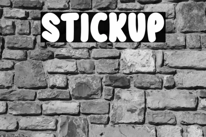 Stickup Шрифта examples