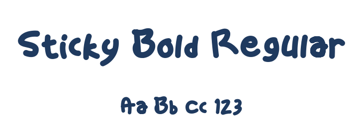 Sticky Bold Regular Font Preview