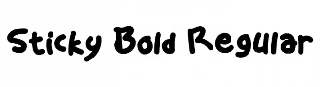 Sticky Bold Regular  フリーフォントのダウンロード