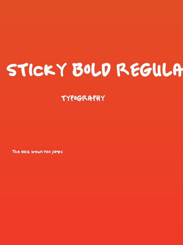 Sticky Bold Regular Poster