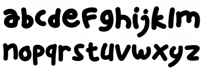 Sticky Bold Regular Fuentes MINÚSCULAS