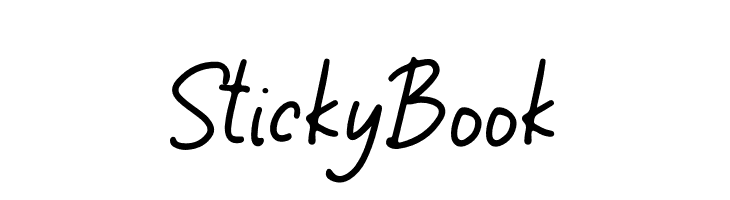 Sticky Book  フリーフォントのダウンロード