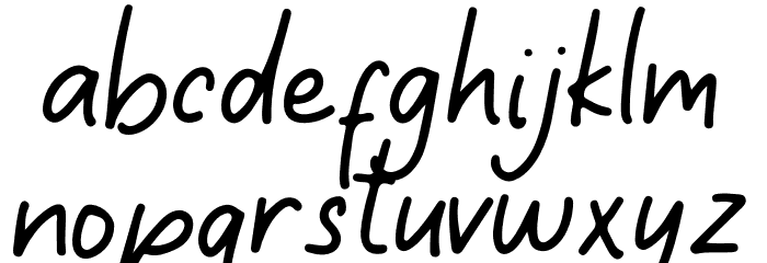 Sticky Book Font LOWERCASE