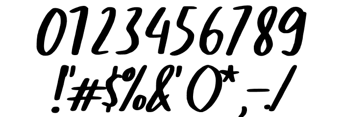 Sticky Buttercup Demo Font OTHER CHARS