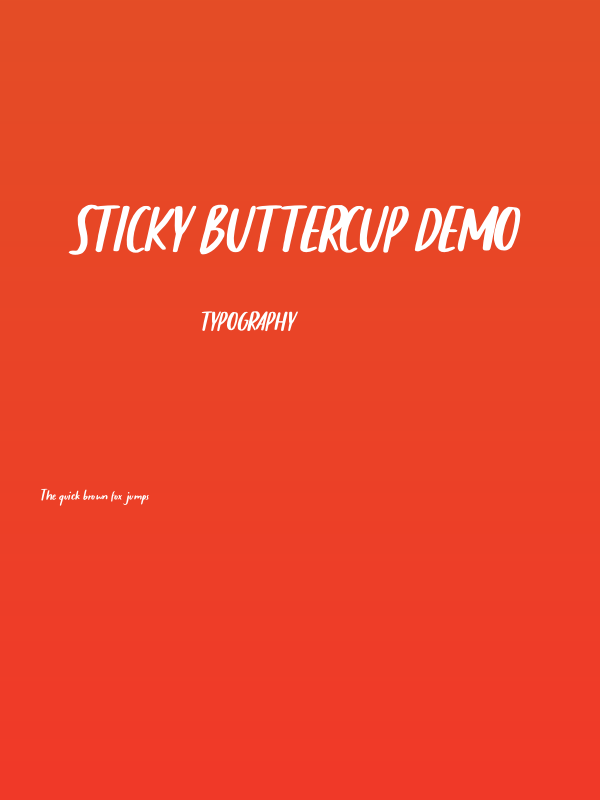 Sticky Buttercup Demo Poster