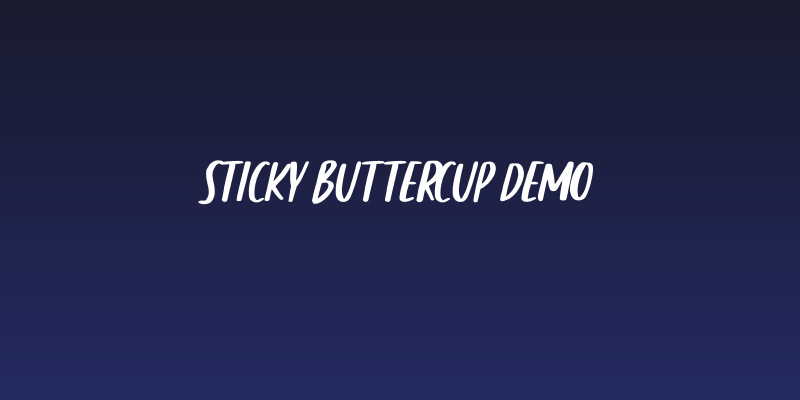 Sticky Buttercup Demo Social Header