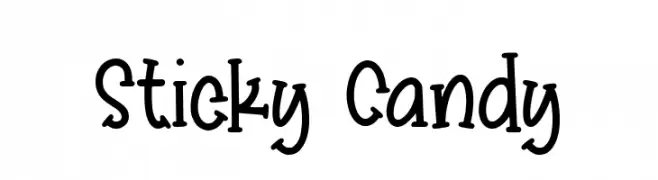 Sticky Candy  Frei Schriftart Herunterladen