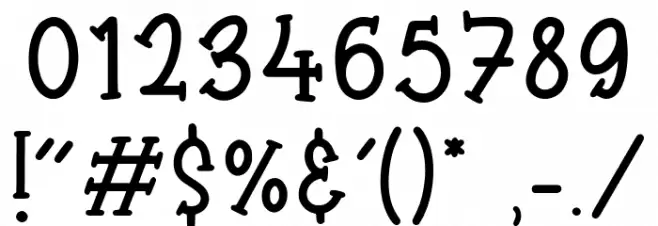 Sticky Candy Font OTHER CHARS