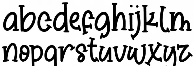 Sticky Candy Font LOWERCASE