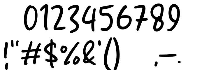 Sticky Chicken Font OTHER CHARS