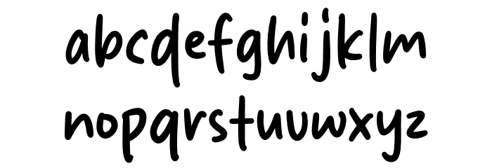 Sticky Chicken Font LOWERCASE