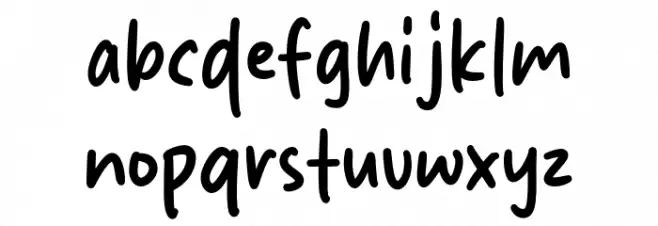 Sticky Chicken Font LOWERCASE