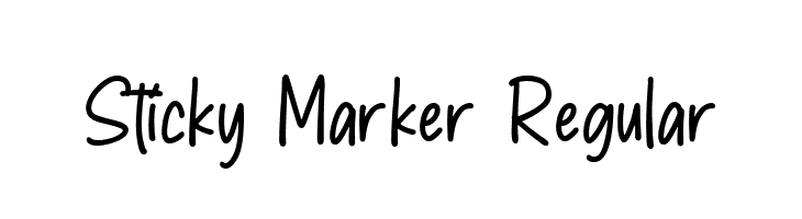 Sticky Marker Regular  Free Fonts Download