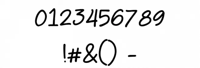 Sticky Marker Regular Font OTHER CHARS