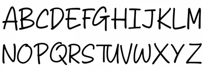 Sticky Marker Regular Schriftart Groß