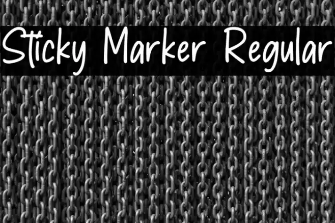 Sticky Marker Regular Font examples