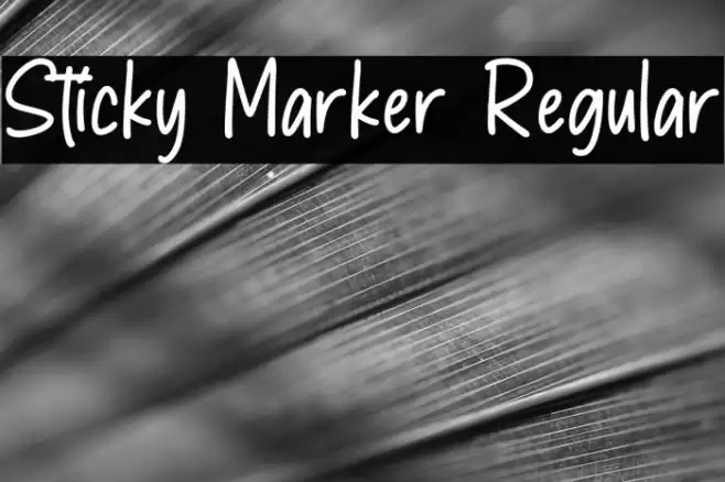 Sticky Marker Regular Font examples